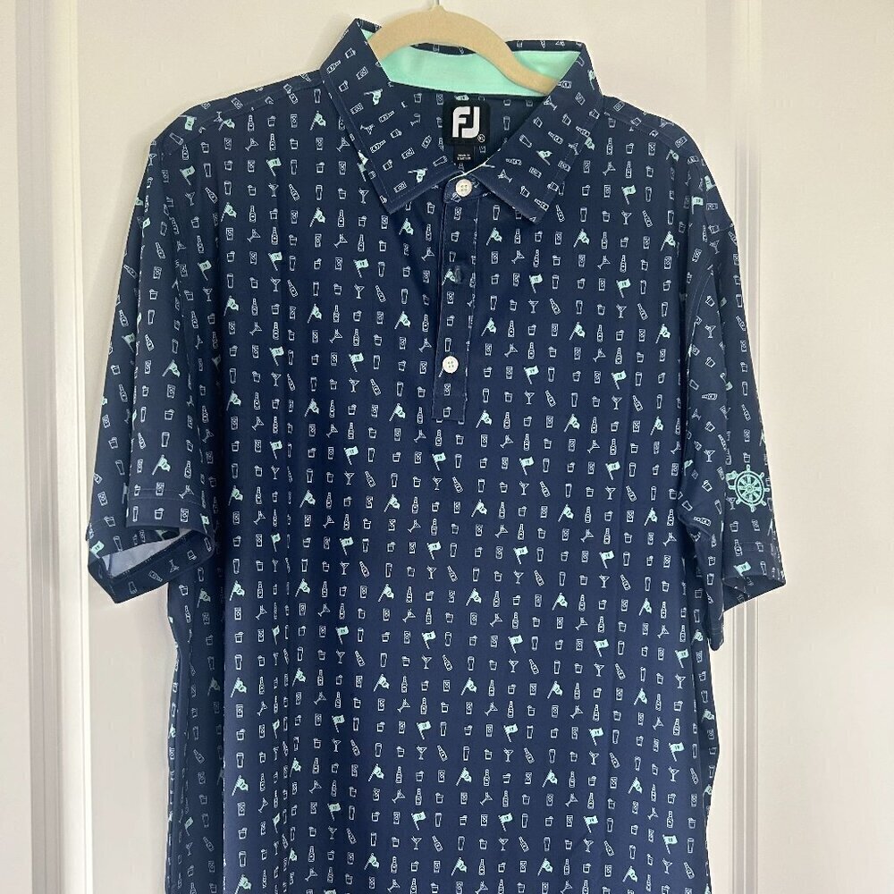 Men's FootJoy 19th Hole Blue Polo Size XL NWOT